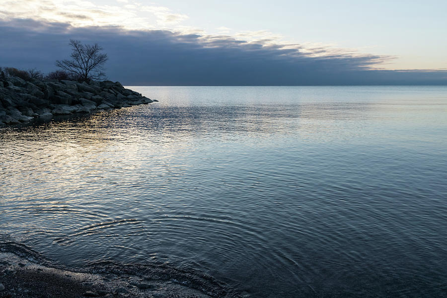 Velvety Blue Dawn on the Lakeside Photograph by Georgia Mizuleva