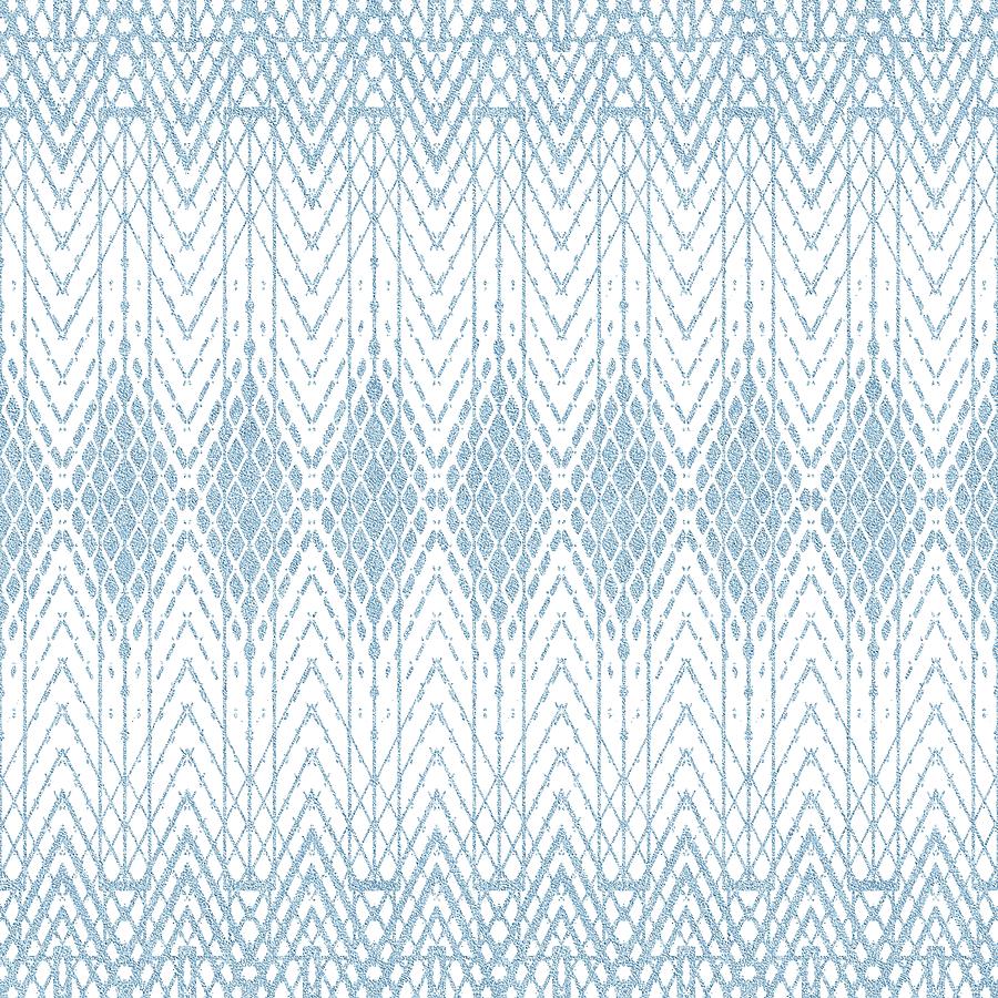 Velvety Snakeskin Pattern in Pastel Blue Digital Art by Patricia Keith