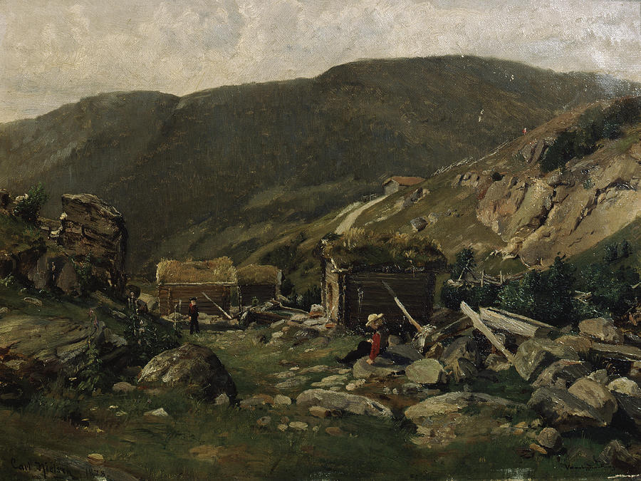 Venabygden Ringebu Painting by O Vaering by Carl Nielsen