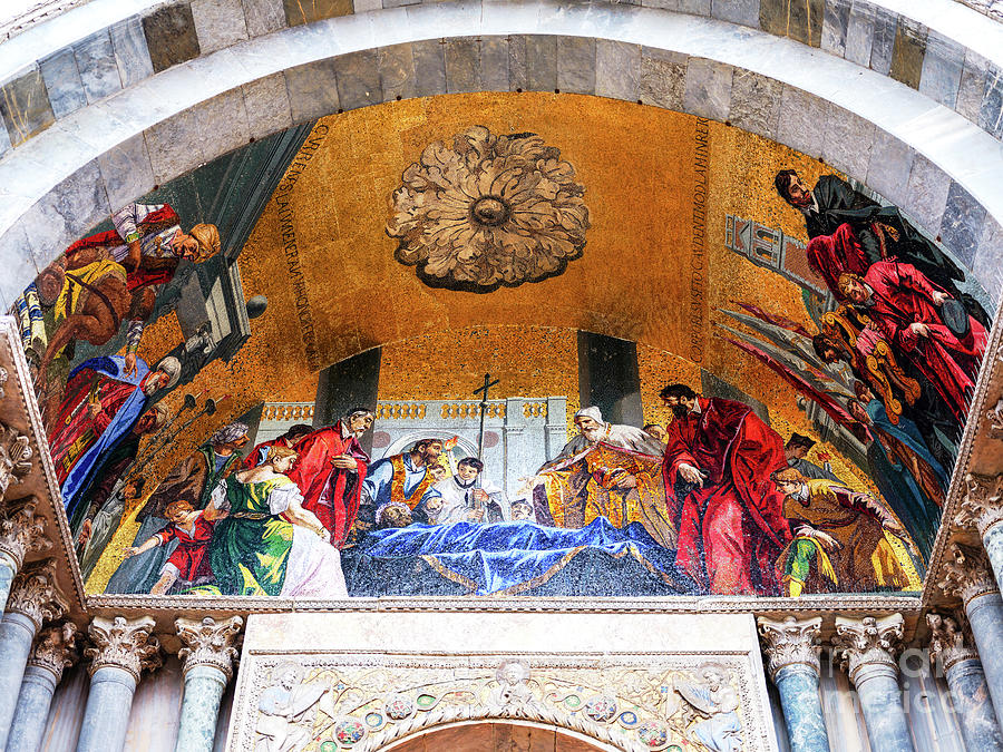 Veneration of Saint Mark at St. Marks Basilica Venice Photograph by John Rizzuto