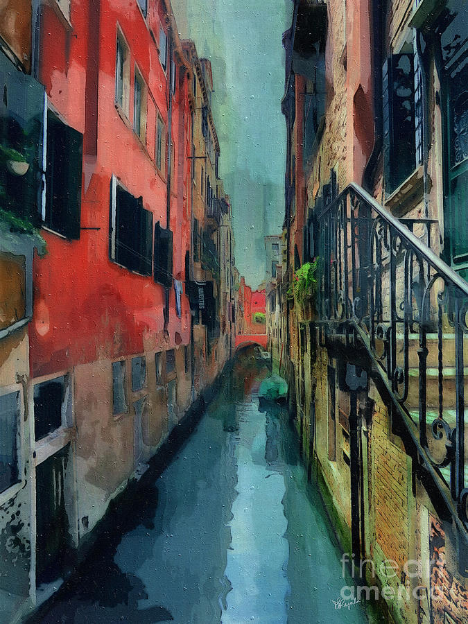 Venetian Canal 2 Digital Art by Diana Rajala