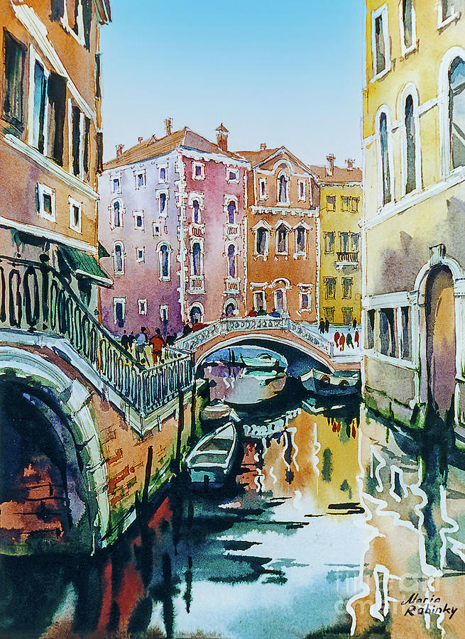 Venetian Canal 3 Digital Art by Maria Rabinky