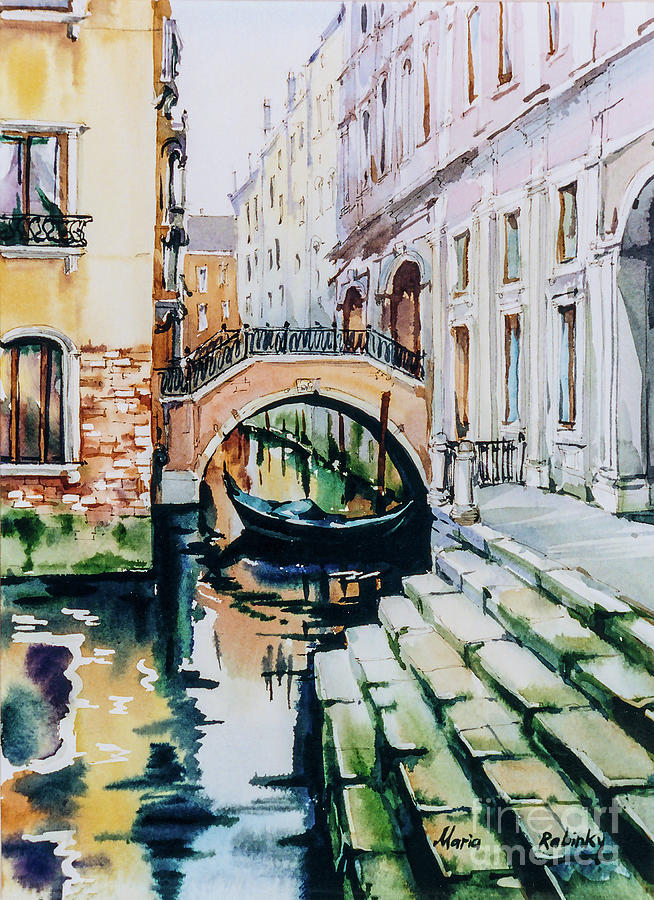 Venetian Canal IV Digital Art by Maria Rabinky