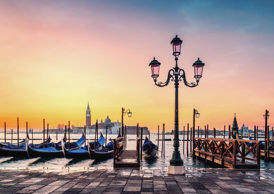 Venetian Glow at Dawn Photograph by John Wright Venetian Glow at Dawn Photograph by John Wright