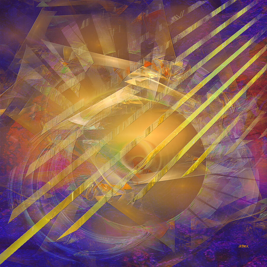Abstracts Digital Art - Venetian Gold - Square Version by Studio B Prints Abstracts Digital Art - Venetian Gold - Square Version by Studio B Prints