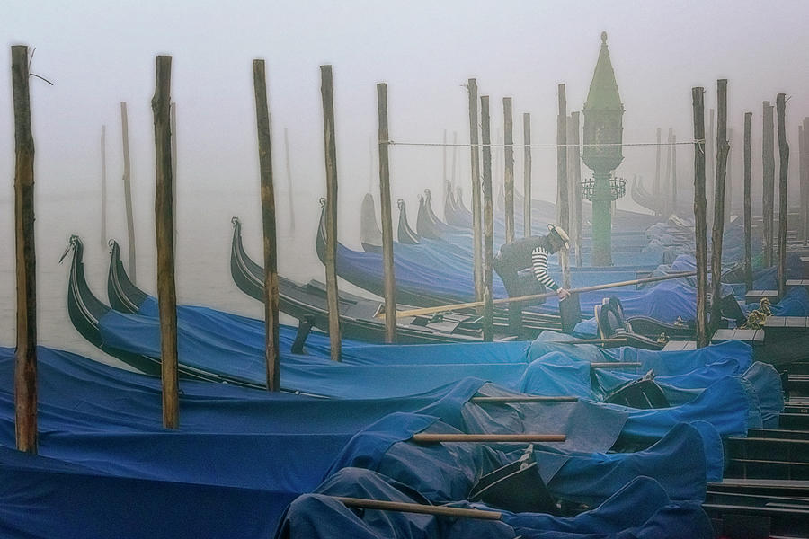 Venetian Gondolas Photograph by Wolfgang Stocker