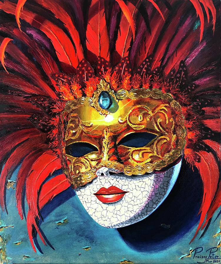 Venetian Mask Painting by Praisey Peter