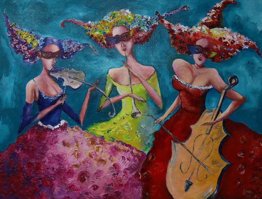 Music Painting - Venetian muses by Tetiana Bielkina