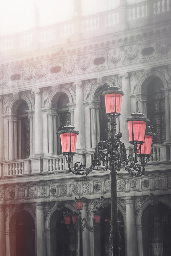 Venetian Street Lamp Piazza San Marco Selective Color Photograph