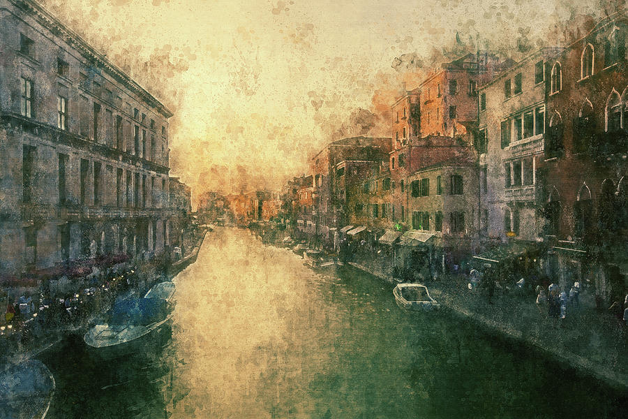 Venetian Sunset Digital Art by Joseph Hawk