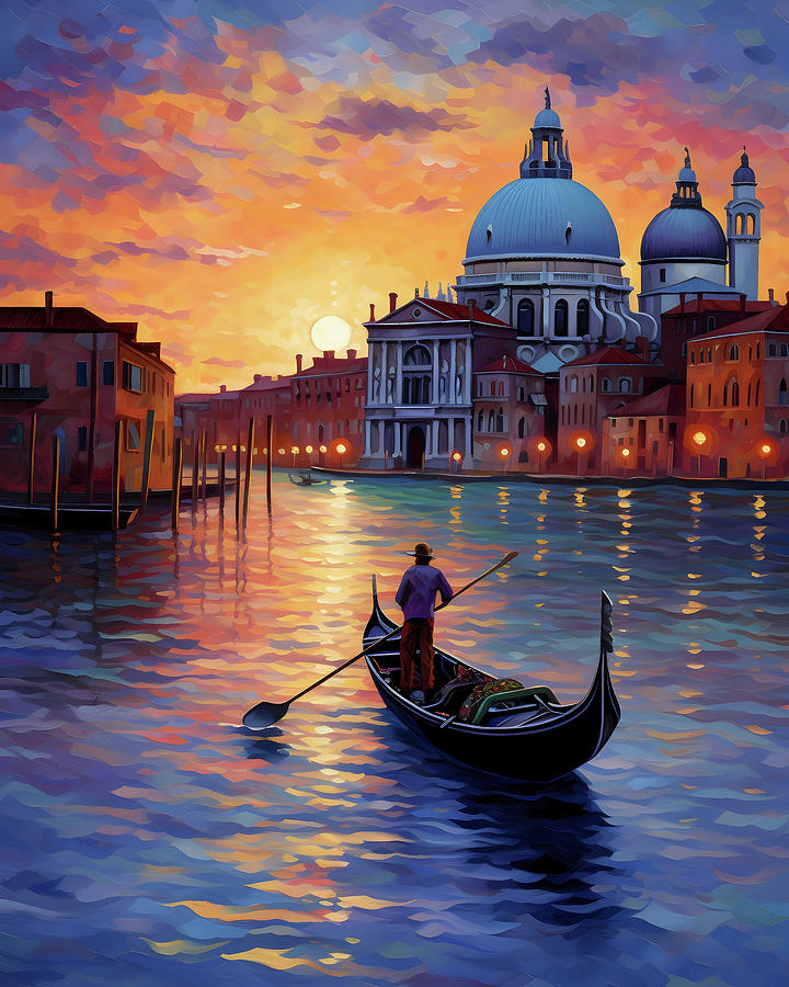 Neo-impressionism Digital Art - Venetian Vignettes by Madison Cook