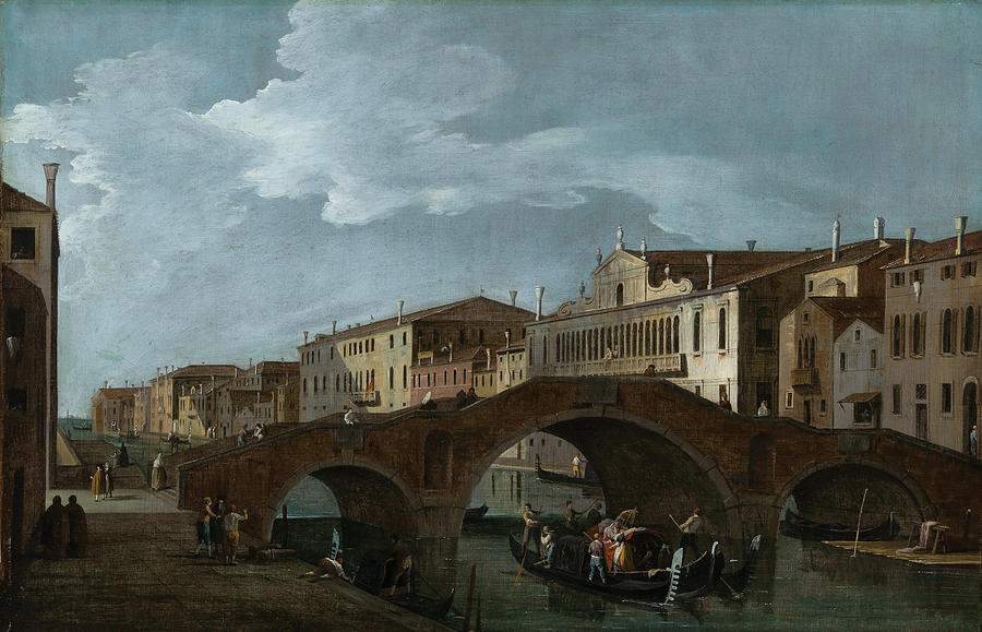 Venezia Cannaregio con Ponte Tre Archi e Palazzo Valier Painting by ...