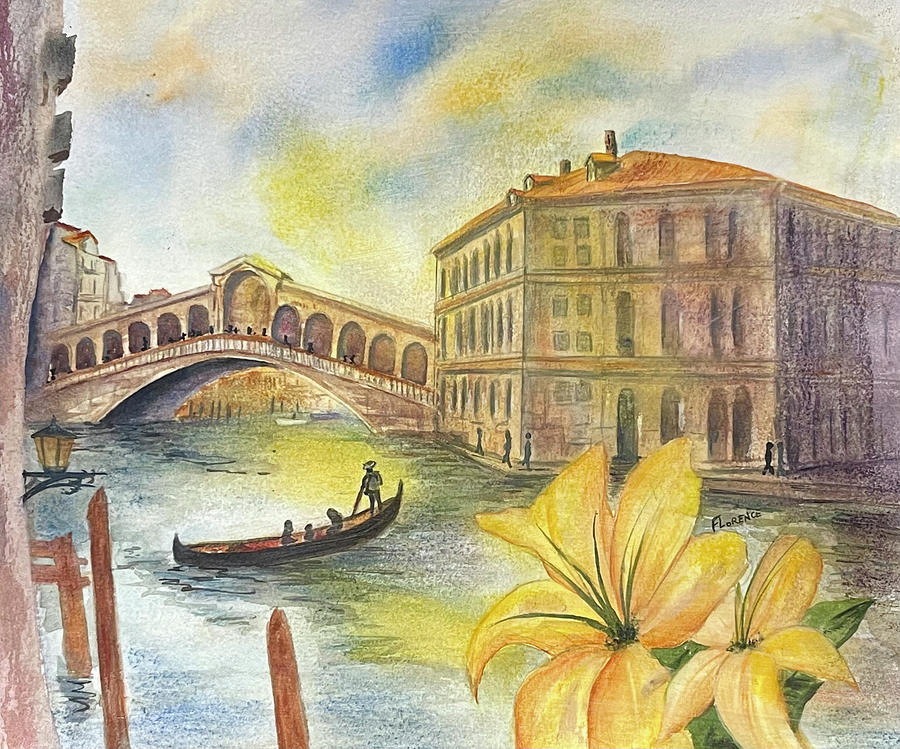 Venezia Painting by Paintings by Florence - Florence Ferrandino