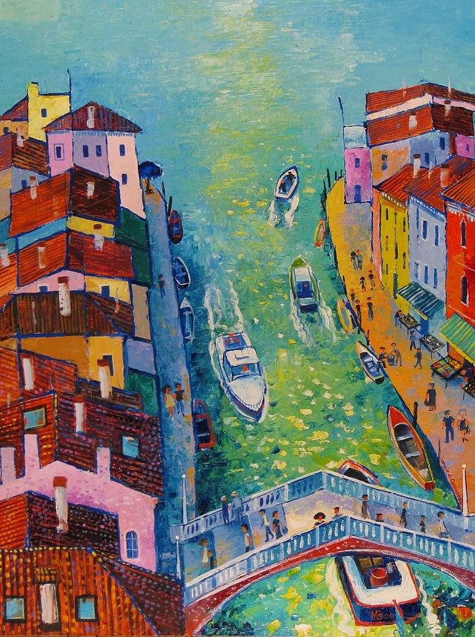 Venice , Canale di Cannaregio Painting by Mikhail Zarovny