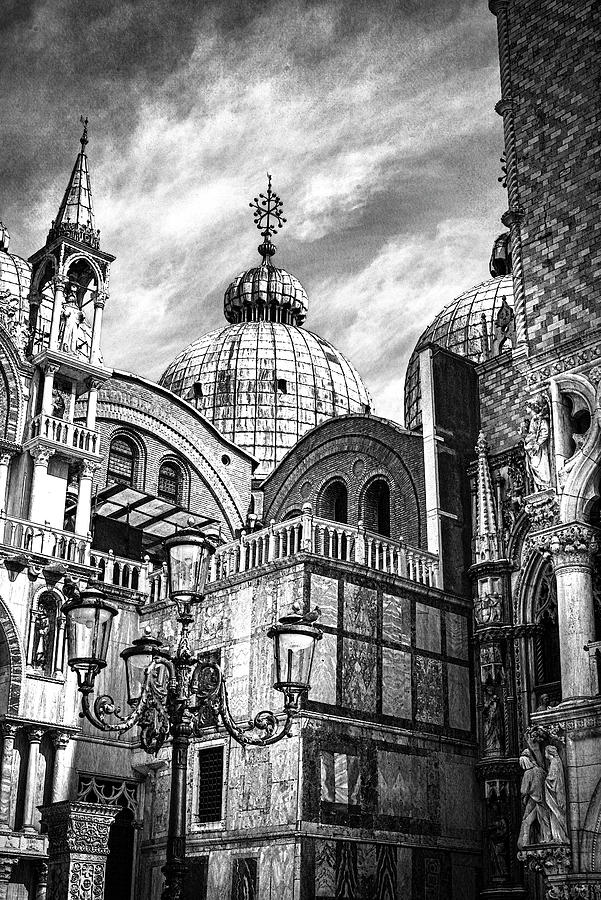 Venice-A Corner of St Marks Basilica Photograph by Judy Wolinsky