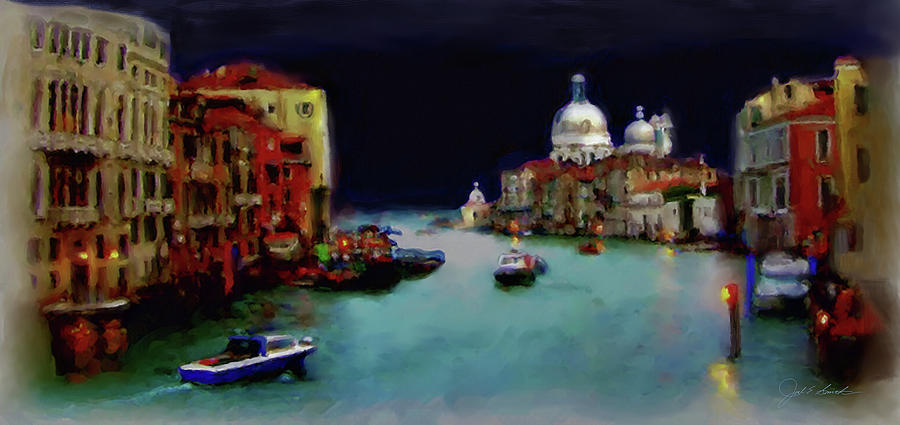 Venice at Night Painting by Joel Smith
