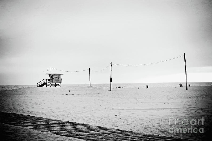 California Dreaming - Venice Beach BW Photograph by Chris Andruskiewicz