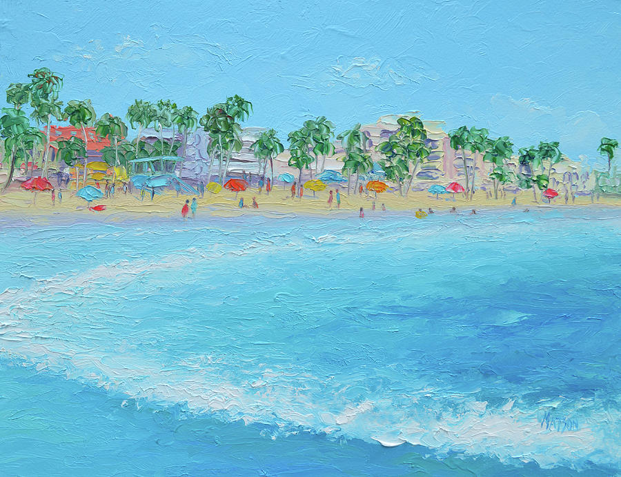 Venice Beach, California, beach impression Painting by Jan Matson