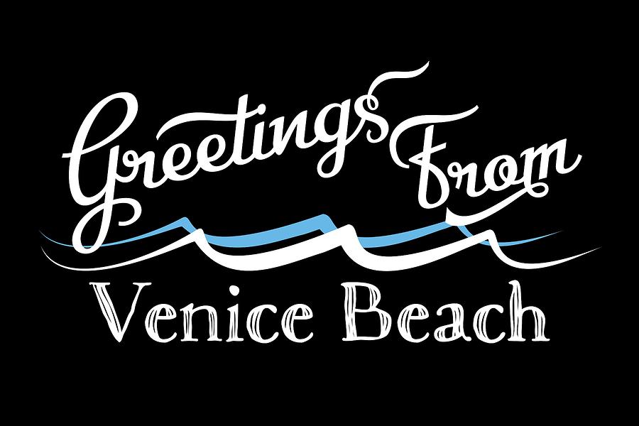 Venice Beach Digital Art - Venice Beach California Water Waves by Flo Karp