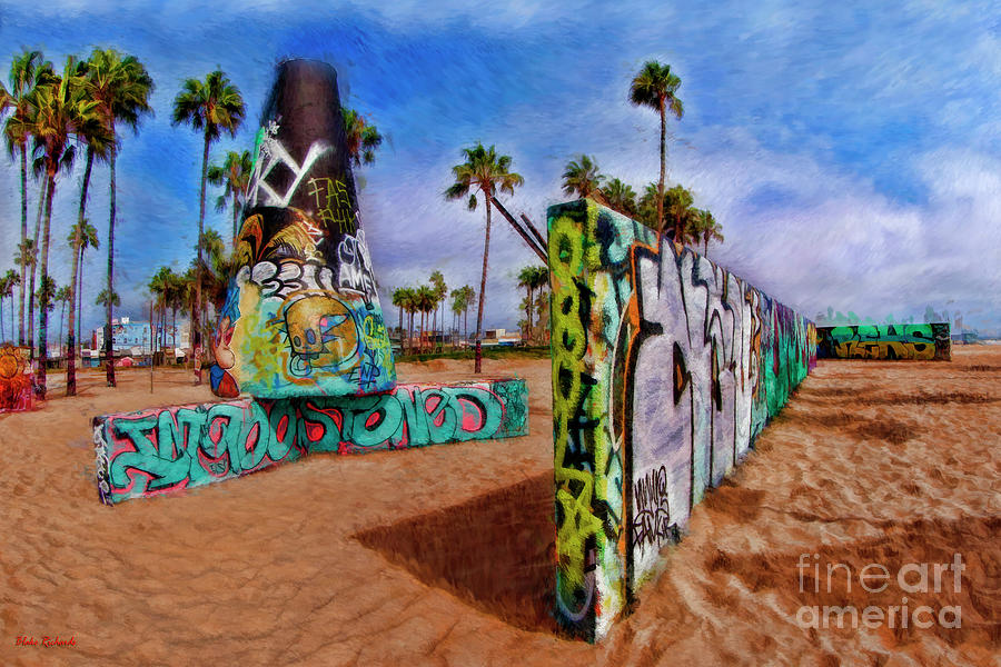 Venice Beach Los Angeles Art Walls Oacen Side Photograph by Blake Richards