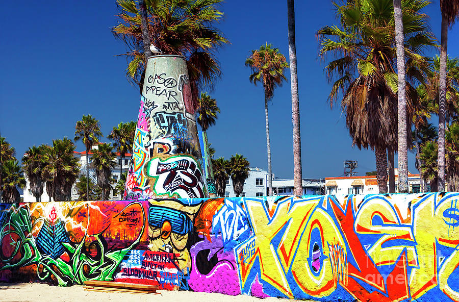 Venice Beach Mural Colors in California Photograph by John Rizzuto