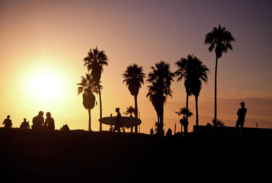 Venice Beach Sunset Photograph by Chris Goldberg