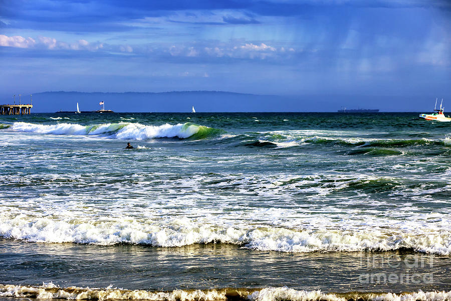 Venice Beach Waves Number One in California Photograph by John Rizzuto