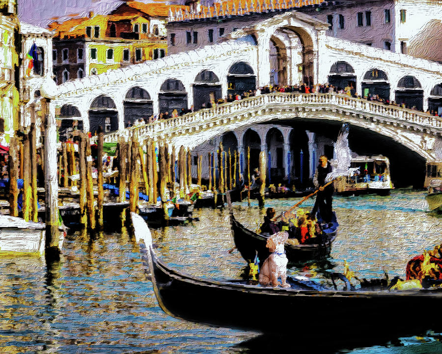 Venice boat docking Digital Art by Larry Tingley