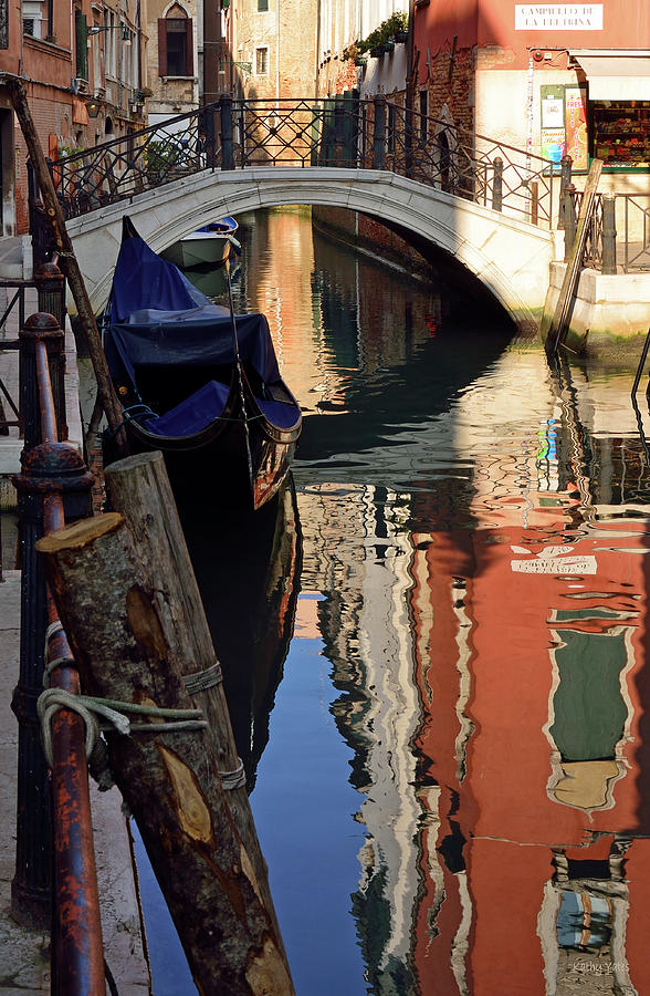 Venice Bridge And Building Reflections Photograph