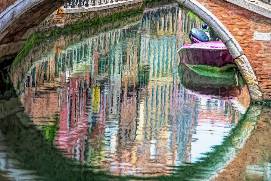 Venice Bridge Reflection Photograph by David Letts