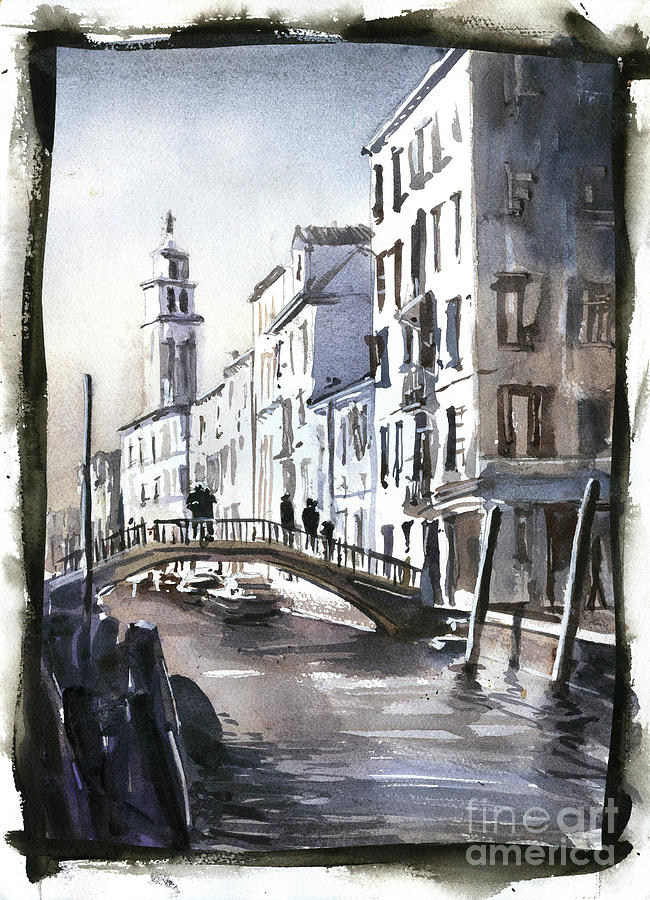 Venice Bridge Painting by Ryan Fox