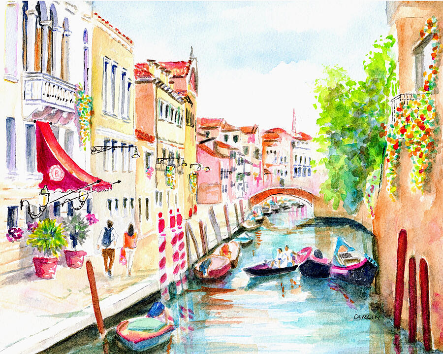 Venice Canal Boscolo Venezia Painting by Carlin Blahnik CarlinArtWatercolor