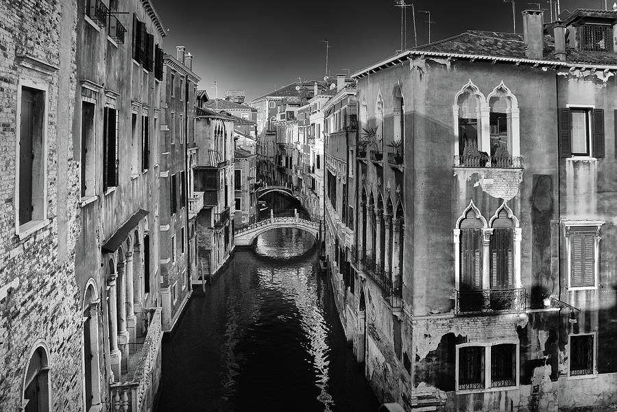 Venice canals in Full Spectrum Black and White Photograph by Matthew ...