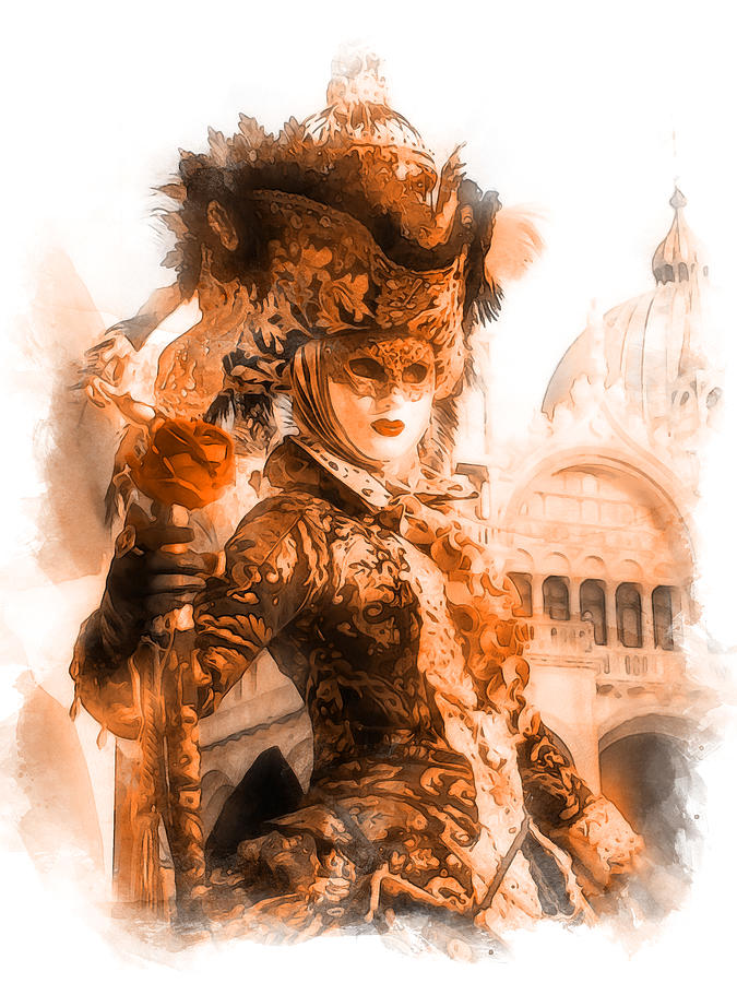 Venice Carnival - 01 Painting by AM FineArtPrints