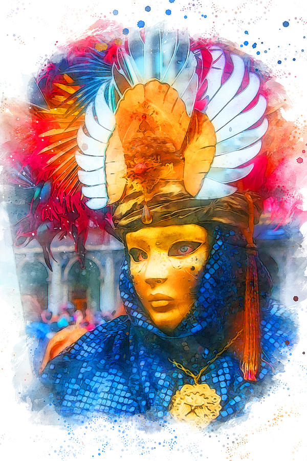Venice Carnival - 02 Painting by AM FineArtPrints