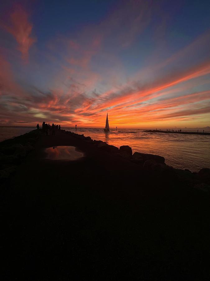 Venice FL Jetty Sunset Photograph by Kaylin Hamilton Fine Art America