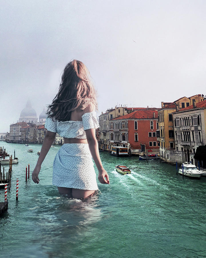 Summer Digital Art - Venice Giant by Swissgo4design