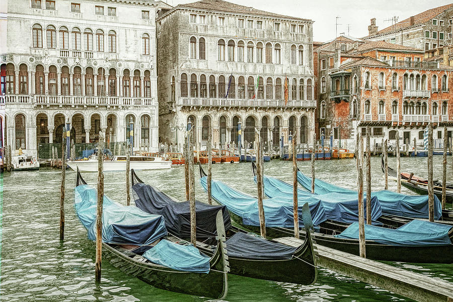 Venice Gondolas Early Morning Photograph by Lowell Monke