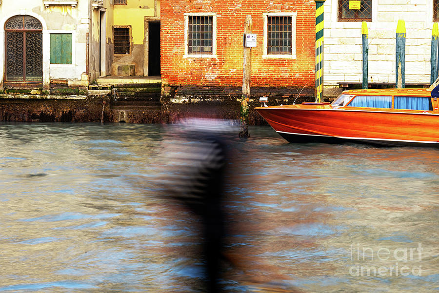 Venice Gondolier in Motion Photograph by John Rizzuto