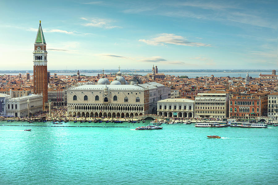 Venice Grand Canal aerial view. Photograph by Stefano Orazzini