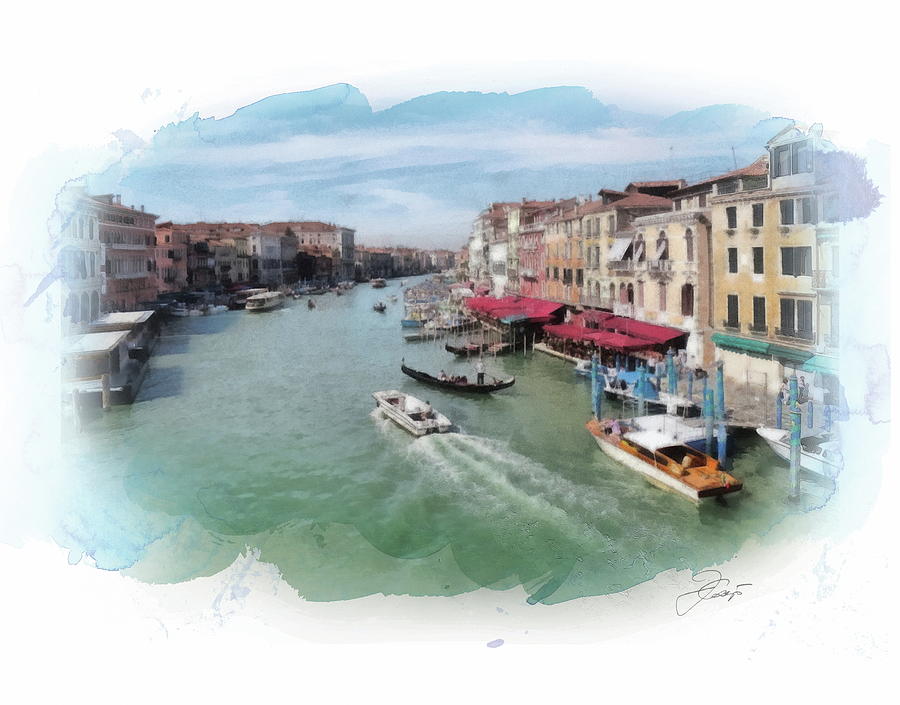 Venice Grand Canal Digital Art by Jerzy Czyz