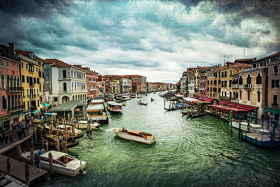 Venice-grand Canal Photograph by Judy Wolinsky