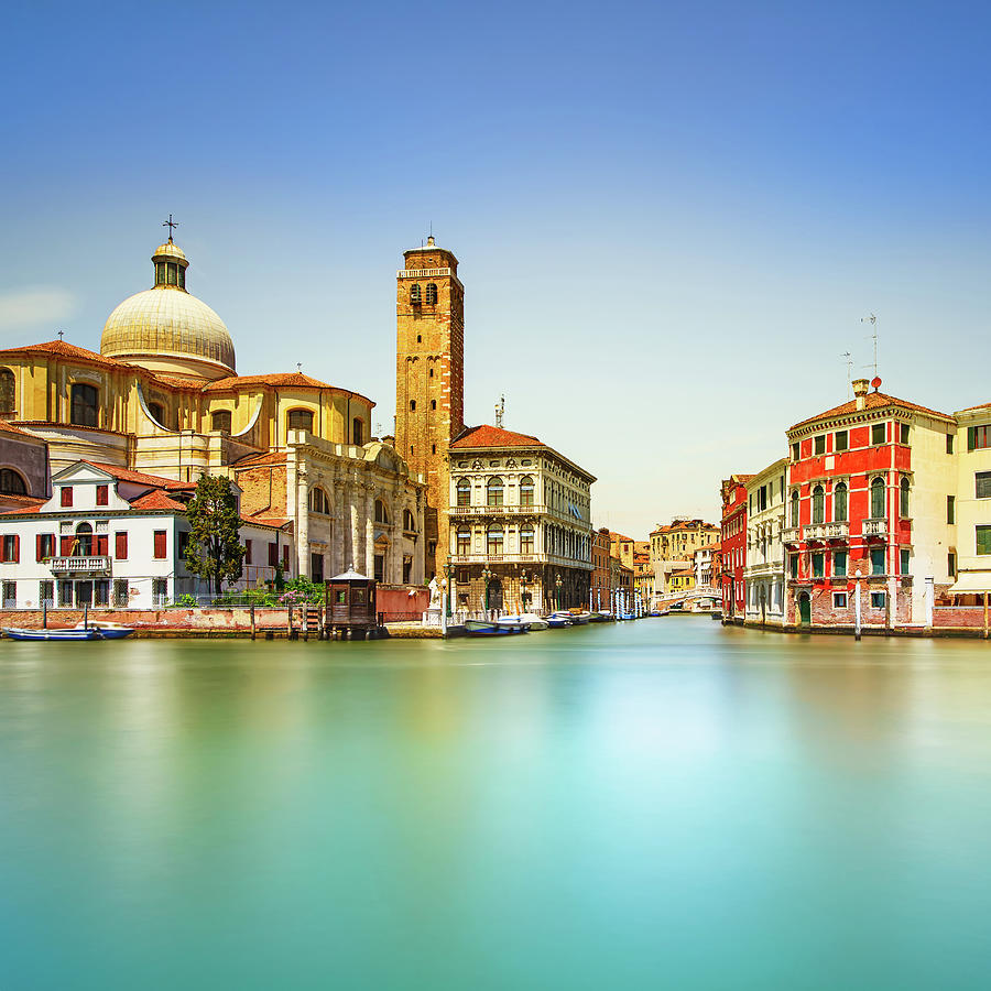 Venice grand canal, San Geremia church landmark. Italy Photograph by Stefano Orazzini