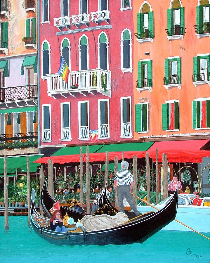 Venice iii - The Tourist Trap Painting by Sam Hall