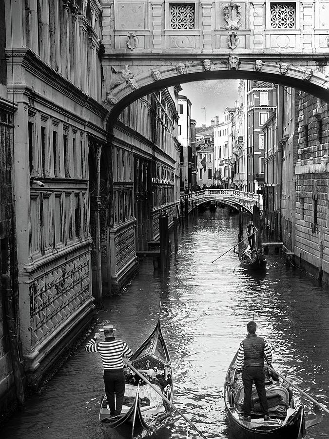 Venice in Black and white Photograph by James Bethanis
