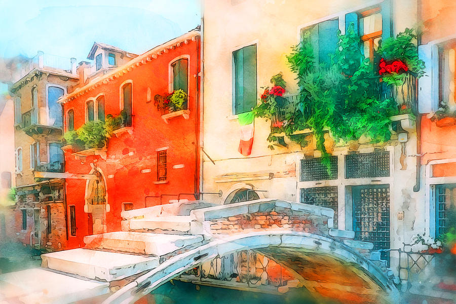 Venice, Italian Panorama - 03 Painting by AM FineArtPrints