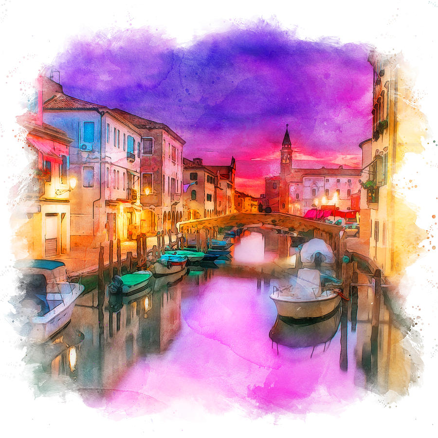 Venice, Italian Panorama - 05 Painting by AM FineArtPrints