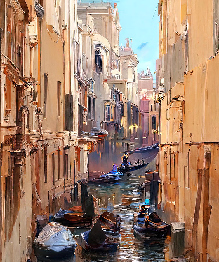 Venice, Italian Panorama - 10 Painting by AM FineArtPrints