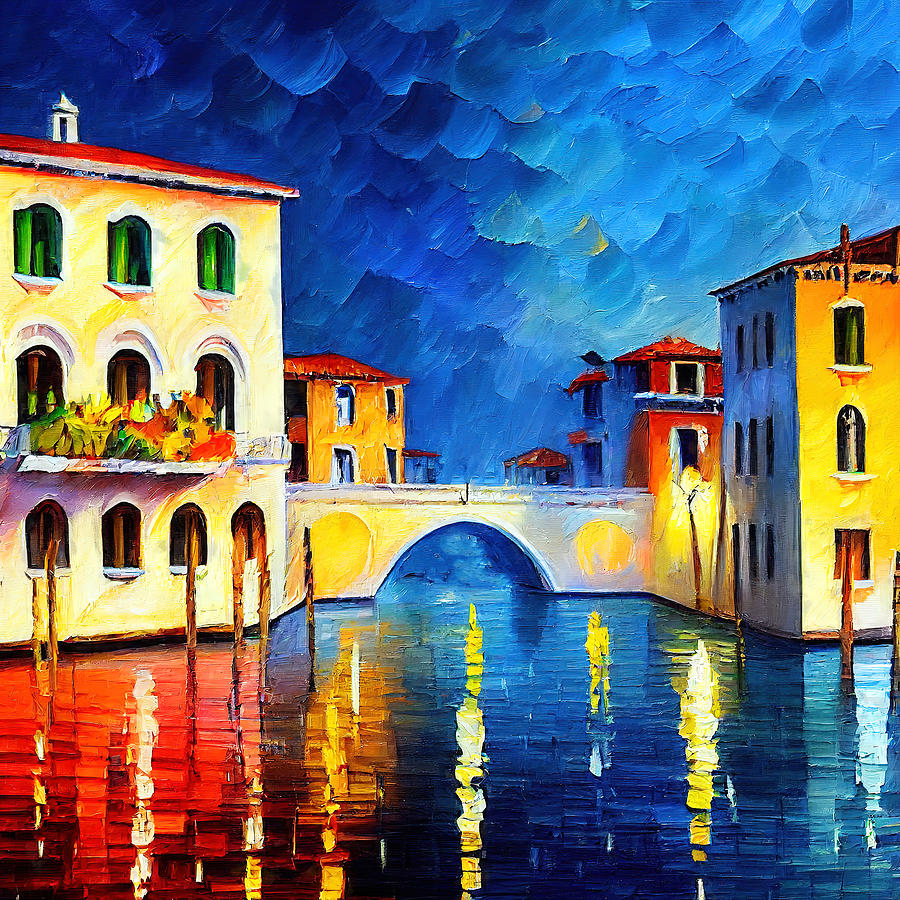 Venice, Italian Panorama - 15 Painting by AM FineArtPrints