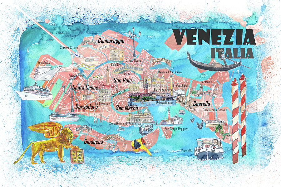 Venice Italy Canal Map